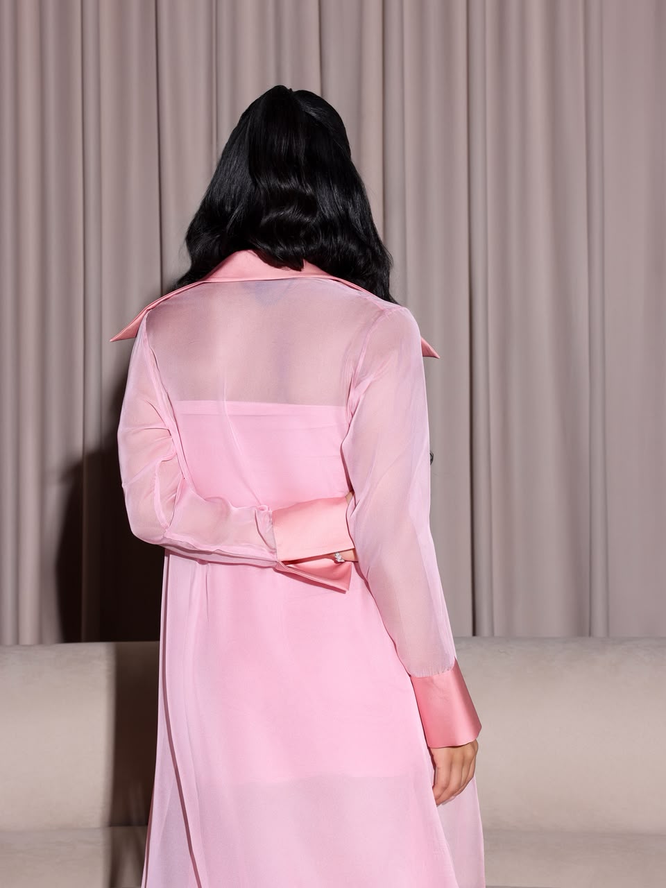 The Royal Orchid Silk Abaya